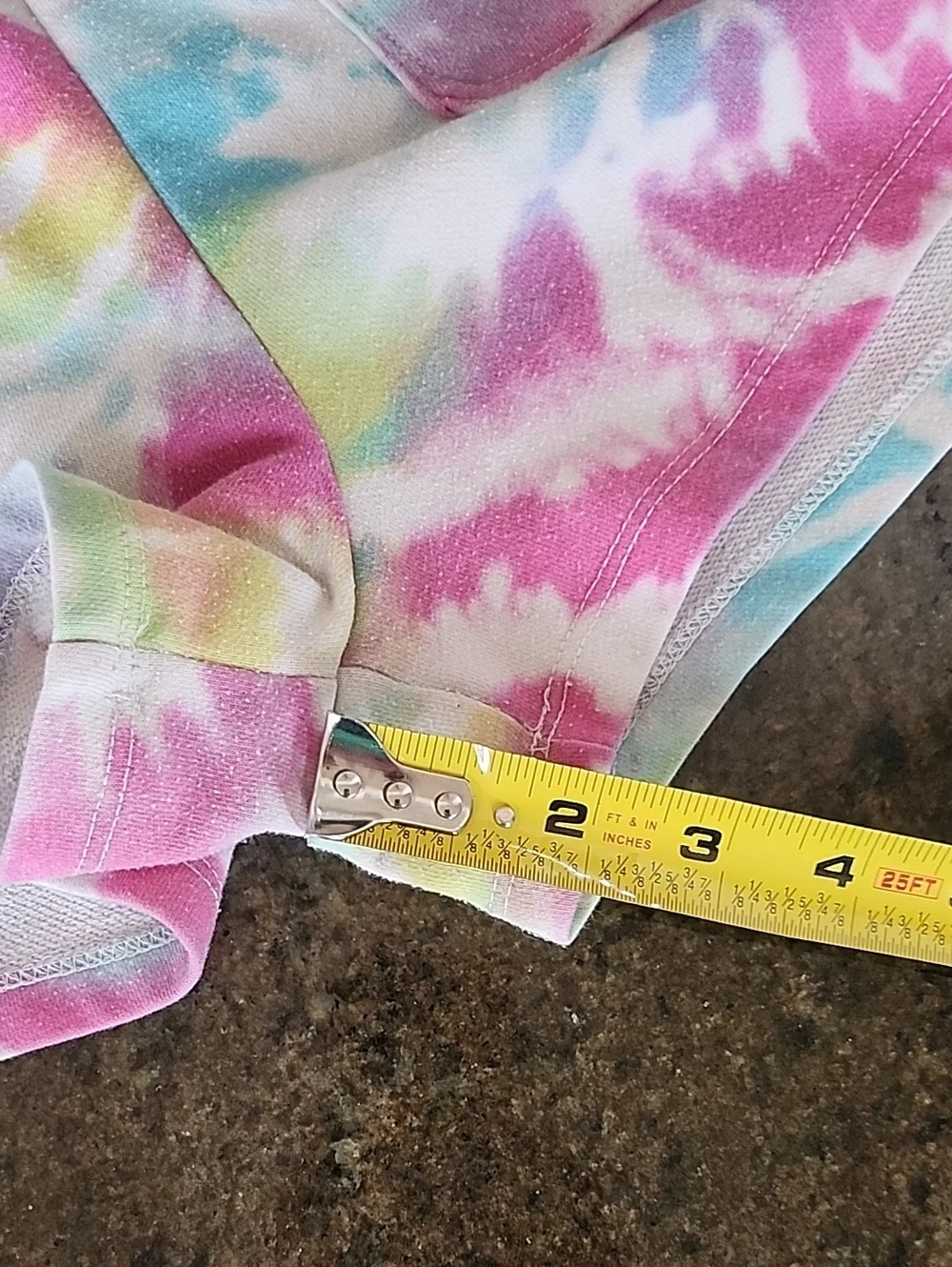 Children's Place Tie-Dye French Terry Lounge Shorts - Pink Multi - Size 14